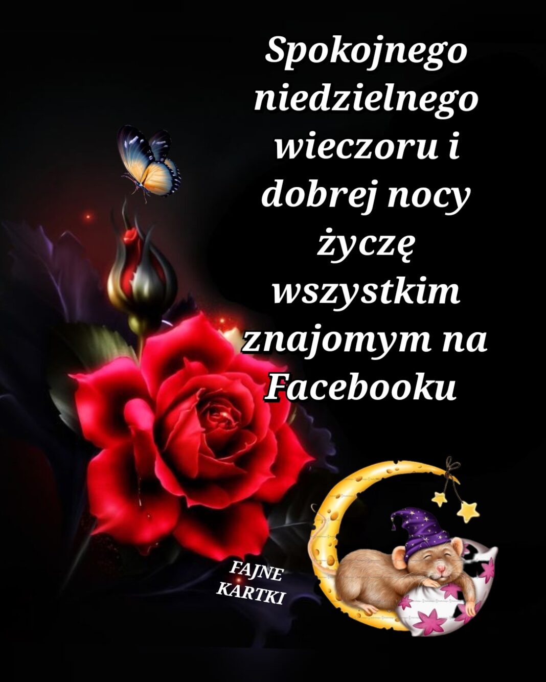 Mi Ego Niedzielnego Wieczoru I Spokojnej Nocy Ycz Twoje Karteczki